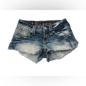 Rock Revival JEN Shorts Frayed Hem Women's 23
